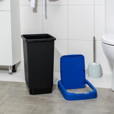 Twin garbage container, 25 l, blue color-2