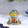 Souvenir "toad", medium, 6 cm, color, gzhel