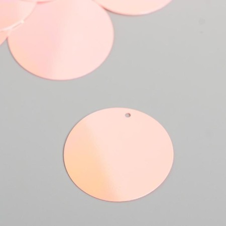 Sequins "circle" light pink set 30 g d = 3 cm