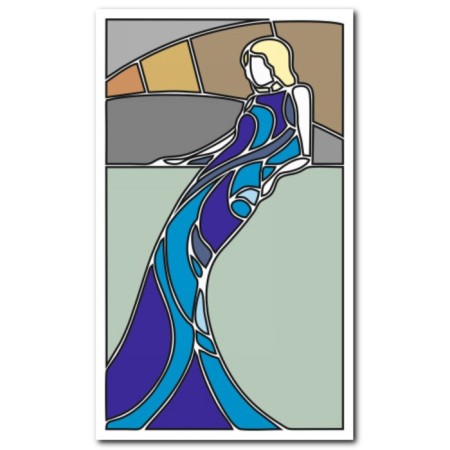 Stencil of stencil "Lady" 16x24 cm