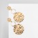 Earrings Metal "Atmosphere" three disks, color gold