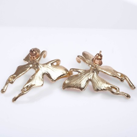 Earrings Metal "Butterflies" Fabulous, Color Gold-2