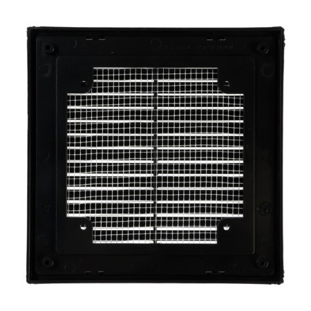 Ventilation grate "Vento" 1515VR, 150x150 mm, with a grid, detachable, black-2