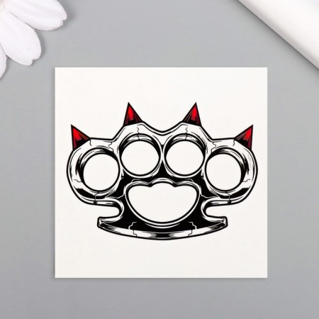 Black-red tattoo "Castete-lap" 6x6 cm