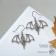 Earrings Metal "Bat", silver color