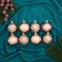 Set of balls plastic D-6 cm, 8 pcs "Isabelle" patterns, gold