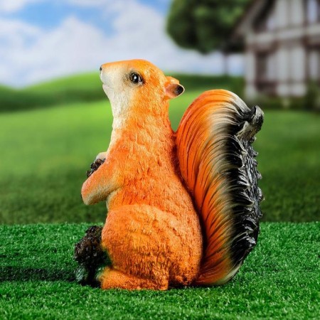Garden figure "Squirrel with cones" 27cm-1