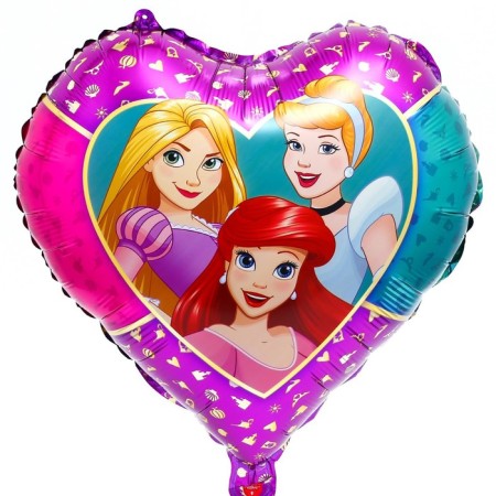 Air balloon "Snow White, Rapunzel and Ariel", 18 inches, foil, princesses-4