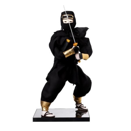 Collectible doll "Black ninja with a sword" 25x12.5x12.5 cm-4