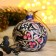 Christmas ball D-8 cm "Berry pattern" manual painting