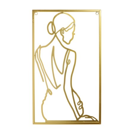 Panel interior metal "Girl" gold 1x30x50 cm-1