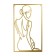 Panel interior metal "Girl" gold 1x30x50 cm