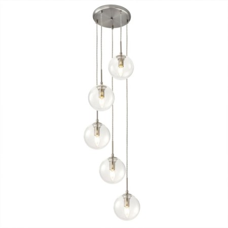 Suspended lamp Citilux "Tommy" CL102051, 36x36x56 cm, 5x40W, E14, gray color