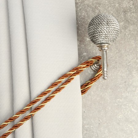 Hook for curtains KS100 CAPPIO, one -rod, chromium color, 2 pcs-4