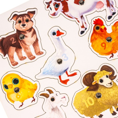 Board game. Magnetic fishing "Farm animals"-2