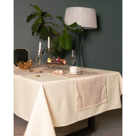 Tablecloth, size 140x180 cm, cream color