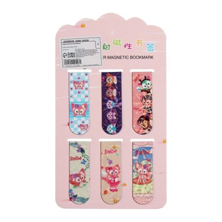A set of bookmarks for magnetic books 6 pieces, "animals", mix-4
