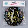 Paper plates "Happy birthday", set of 6 pcs., Black color