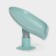 Soap dish with a drain drain, on a suction cup, 12.5 × 9 × 10 cm, turquoise color
