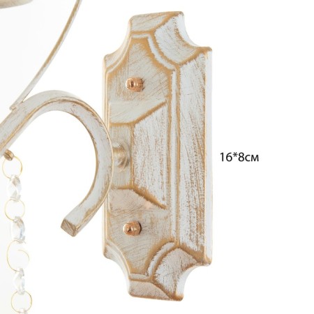 Sconces 06417/1w Wh+GD white/gold/crystal 1x40W E14 25x14x37cm-3