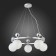 Suspended EVOLUCE lamp. Sle106103-05. Pechio. 5x60 watts, E27, 62x62x22 cm, chromium color