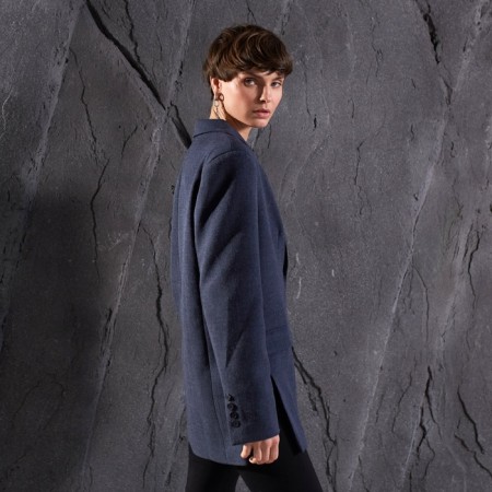 Women's jacket with side cuts MIST Size 44-46, blue color-14