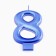Candle for the Cake "European Giant", number 8, 7 cm, blue metallic