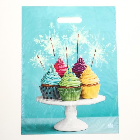Cakes package, polyethylene with a cut pen, 45 x 34 cm, 30 μm