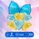 Set of foil balls "Bow", 7 pcs.