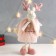 Interior doll "Deer in a pink outfit with an asterisk" 26x19x52 cm