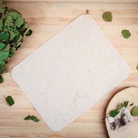 Rug for a bath of felt, white, 40x50cm