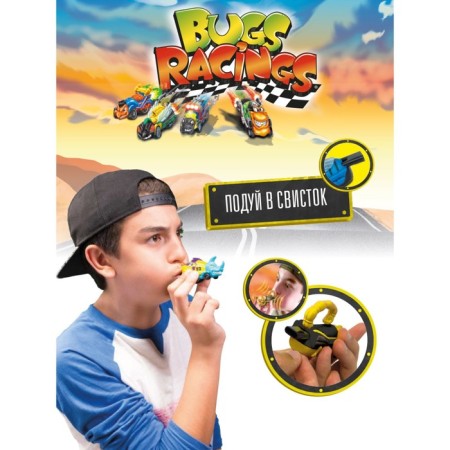 Set of game Bugs Racings "Race beetles. Wasp and Fly "with two cars-2