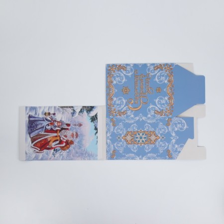 Folding box with 3D effect "Happy New Year", 18 x 14 x 23 cm, New Year-10