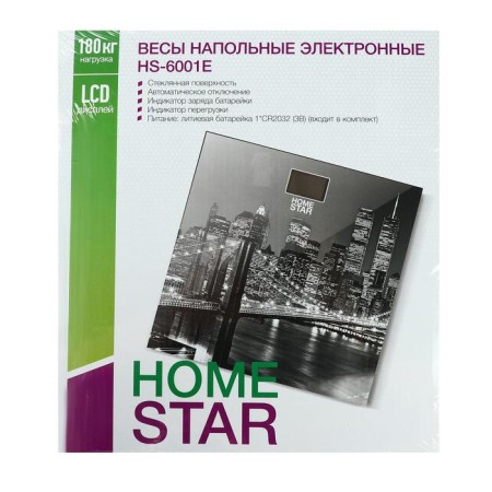 Floor Libra Homestar HS-6001E, electronic, up to 180 kg, picture "City"-7
