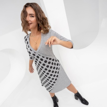 Women's dress Charutti "Changeable disposition", size 52, color gray-3