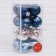 Set of balls plastic D-6 cm, 16 pcs "winter" blue
