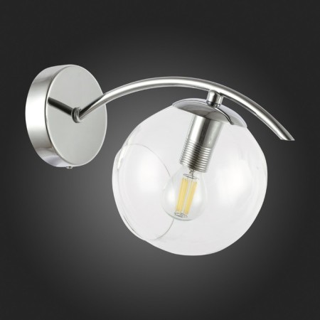 Wall lamp EVOLUCE. Sle102601-01. Ratella. 1x40 W, E14, 14x18 cm, color chromium-4