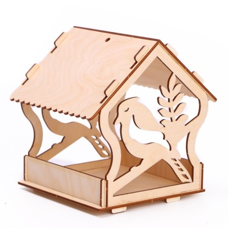 Wooden birdhouse - bird feeder "Bird"-1