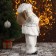 Santa Claus "in a white fur coat, with a flashlight" 43 cm