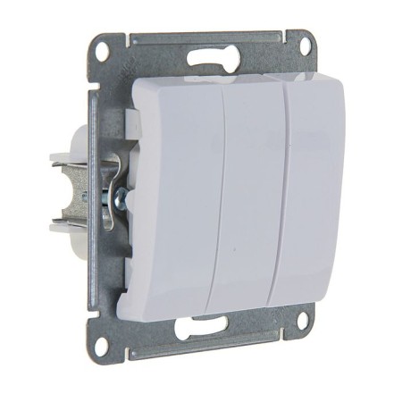 Glossa switch Sche GSL000131, 10 A, 3 keys, white