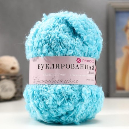 Yarn "Busclayed" 30% moher, 20% wool, 50% acrylic 220m/200G (95-ocean)