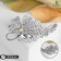Brooch "Flower Lilac", white color in silver