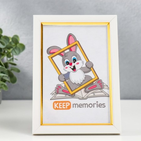 Photo frame plastic 10x15 cm 681 milk