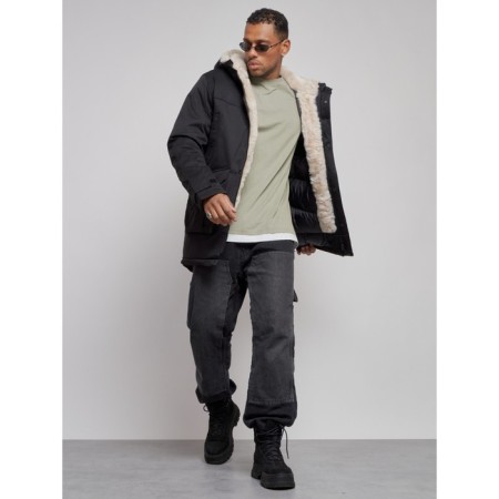 Winter male park, size 56, black color-10