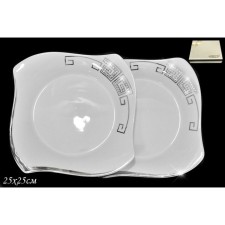 Set of plates Lenardi Givenchi Platinum, size 25x25 cm, 2 pcs