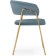 CHARTAL SHAMELIA 1 Metal/velor, Golden/Blue 60x52x79 cm