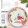 Ceramic plate "New Year's fairy tale" red, 25.5 cm, white color