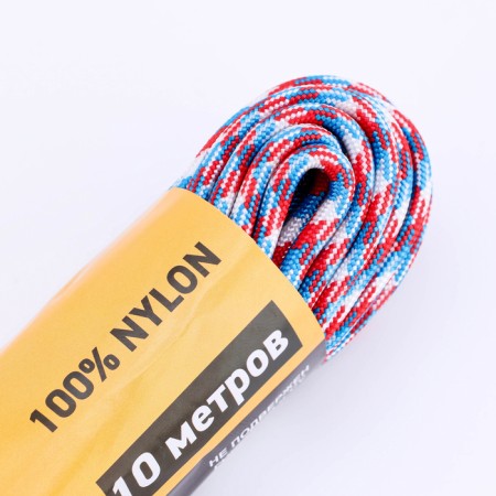 Paracord 550, nylon, tricolor, d - 4 mm, 10 m-2