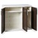 3-door cabinet, 970 x 370 x 850 mm, plastic, brown / white color