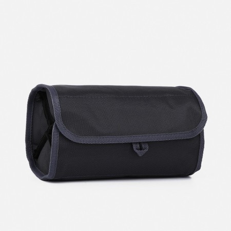 Cosmetic bag, 4 parts on zippers, gray color